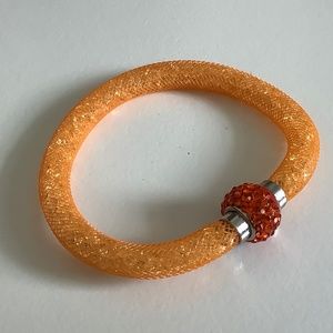 Mesh, Crystals Bracelet with Magnetic Clasp